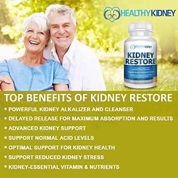 Kidney Cleanse Detox & Repair - Formulated by Kidney Health Expert Living w/Transplant - US Made Kidneys Support Supplement, Detox & Flush - Renal Vitamins 120 Capsules