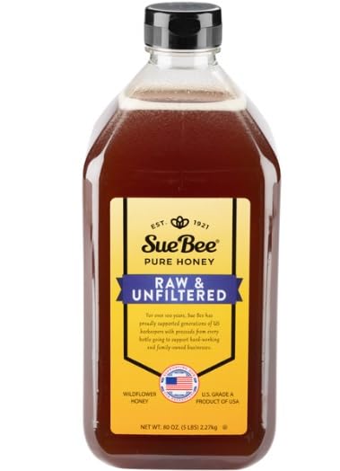 Sue Bee Pure Honey, Raw & Unfiltered Honey, 5lb