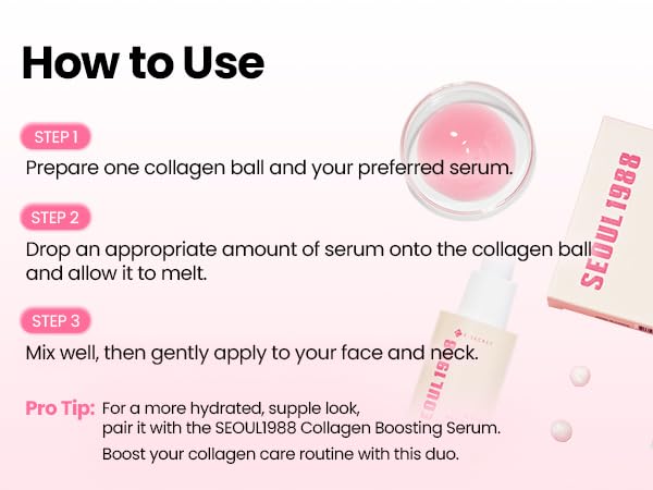 K-SECRET SEOUL 1988 Collagen Boosting Ball – Freeze-Dried 100% Hydrolyzed Collagen | Deep Hydration & Nourishing Care for Fine Lines & Dry Skin | Korean Skincare, 7 Capsules