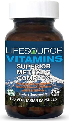 LifeSource Vitamins - Superior Methyl-B Complex -120 Capsules