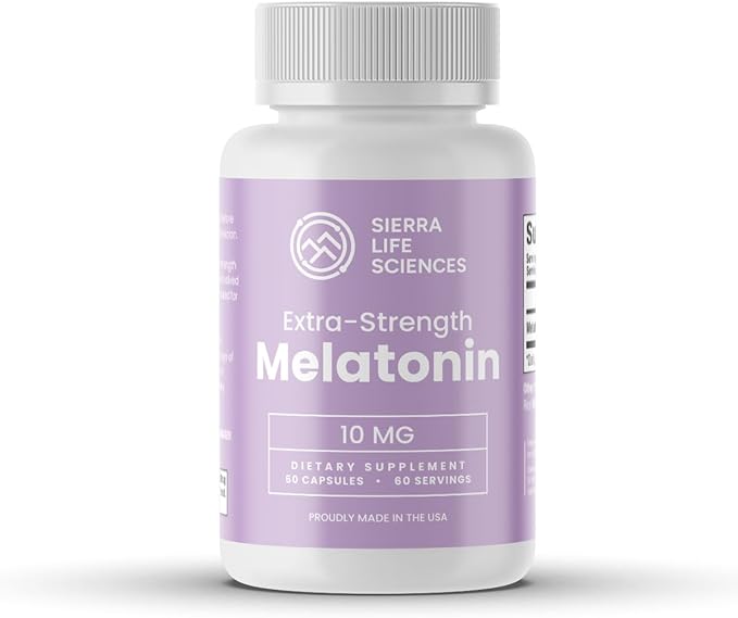 10 mg High Dosage Melatonin in Easy-to-Swallow Capsules - 60 Servings