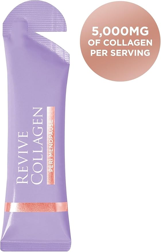 Revive Collagen Perimenopause — Hydrolyzed Marine Collagen Drink for Women, 5,000MG, Inositol, Selenium, Vitamin B6-B12, C & D, Supports Skin Health, Reduces Fatigue, Passionfruit Flavour — 14 Sachets