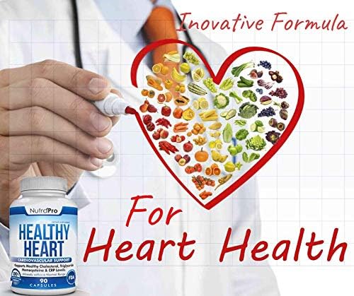 NutraPro Healthy Heart - Heart Health Supplements. Artery Cleanse & Protect. Supports Healthy Cholesterol and Triglyceride. GMP Certified