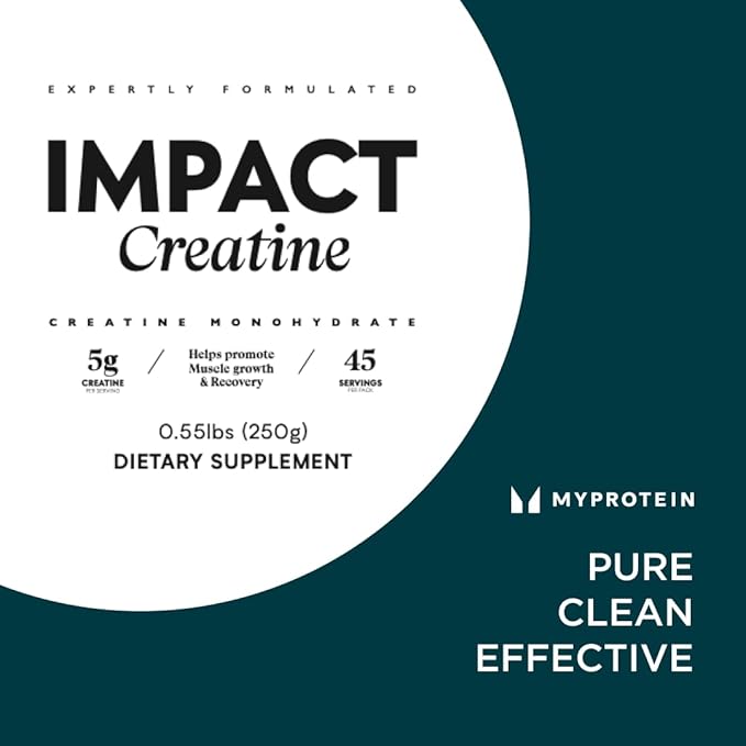 Myprotein Creatine Monohydrate Powder, 100 Servings (1.1lbs), Pure Unflavored Creatine Powder, Post/Pre Workout Supplement for All Sports & Exercises