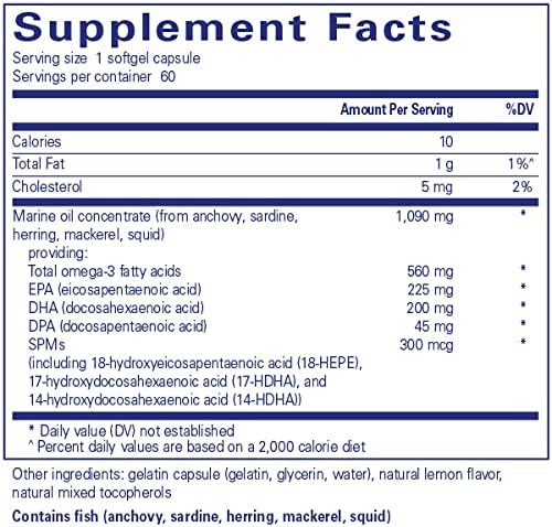 Pure Encapsulations Pro-Resolve Omega | Omega-3 Fatty Acids for Cardiovascular Health | 60 Softgel Capsules