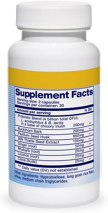 Natural Daily Detox Cleanser - Colon Cleanser for Weight Flush, Bowel Movement Supplements for Stomach Bloating, Promotes Digestive Health, Premium Cleanse Formula for Men and Women, 60 Count