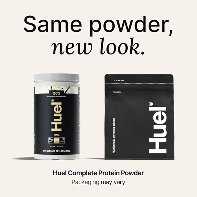 Huel Vegan Protein Powder | Strawberry | Complete Nutrition | 20g Protein Powder | 100% Plant-Based | 27 Vitamins & Minerals, Gluten Free, Non-GMO, Lactose Free | 26 Servings