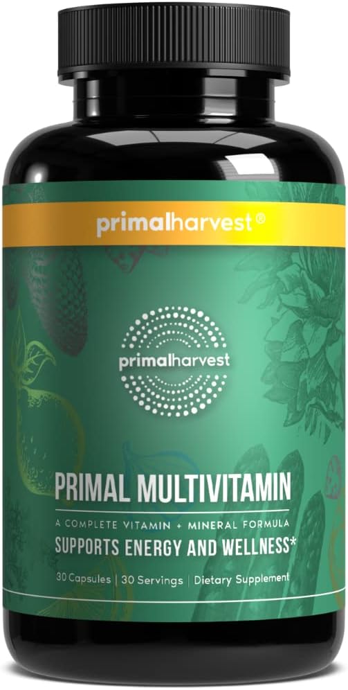 Primal Harvest Multivitamin & Liver Supplements for Women and Men Liver Support Complex with Alpha-Lipoic Acid, L-Cysteine HCL, L-Glutathione, Milk Thistle, and Spirulina