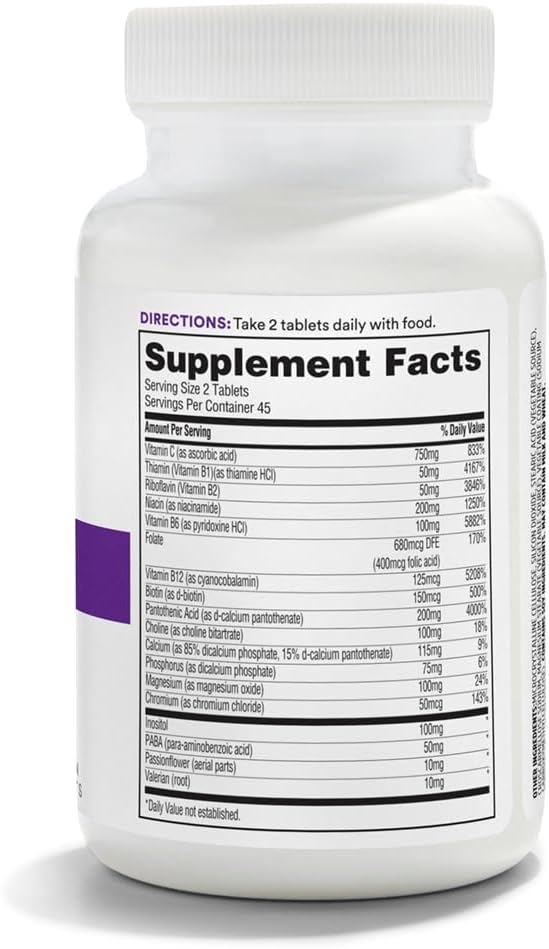 365 by Whole Foods Market, High Potency Vitamin B Complex with Herbal Support Tablets, 90 CT