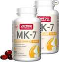 Jarrow Formulas MK-7 90 mcg - Bioactive Form of Vitamin K2-120 Servings (Softgels) - for Bone & Cardiovascular Health - Vitamin K2 MK-7 Dietary Supplement - Gluten Free (Pack of 2)