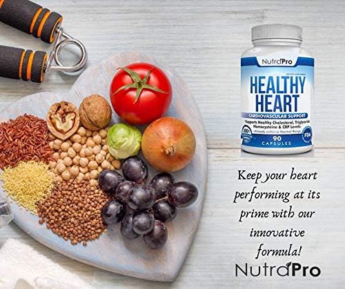 NutraPro Healthy Heart - Heart Health Supplements. Artery Cleanse & Protect. Supports Healthy Cholesterol and Triglyceride. GMP Certified