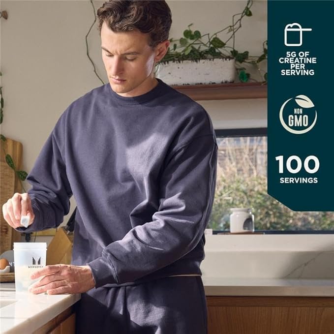 Myprotein Creatine Monohydrate Powder, 200 Servings (2.2lbs), Pure Unflavored Creatine Powder, Post/Pre Workout Supplement for All Sports & Exercises