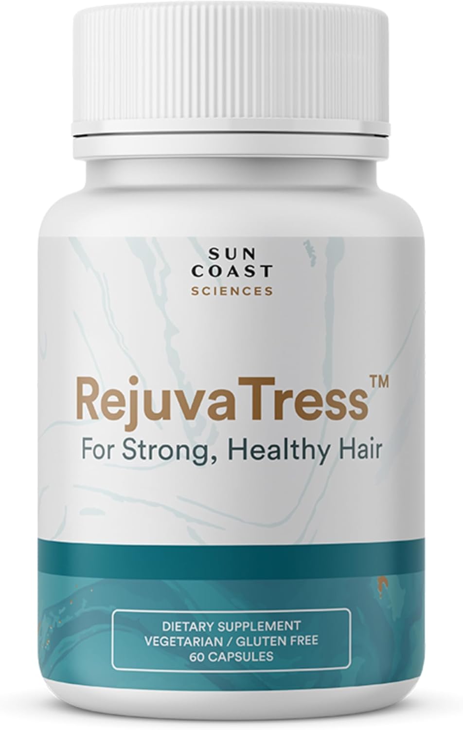 SUN COAST SCIENCES RejuvaTress from Hair Support Supplement for Women | Doctor-Formulated with Saw Palmetto, Biotin & AnaGain Nu | Supports Thicker, Stronger, Healthier Hair | 60 Capsules