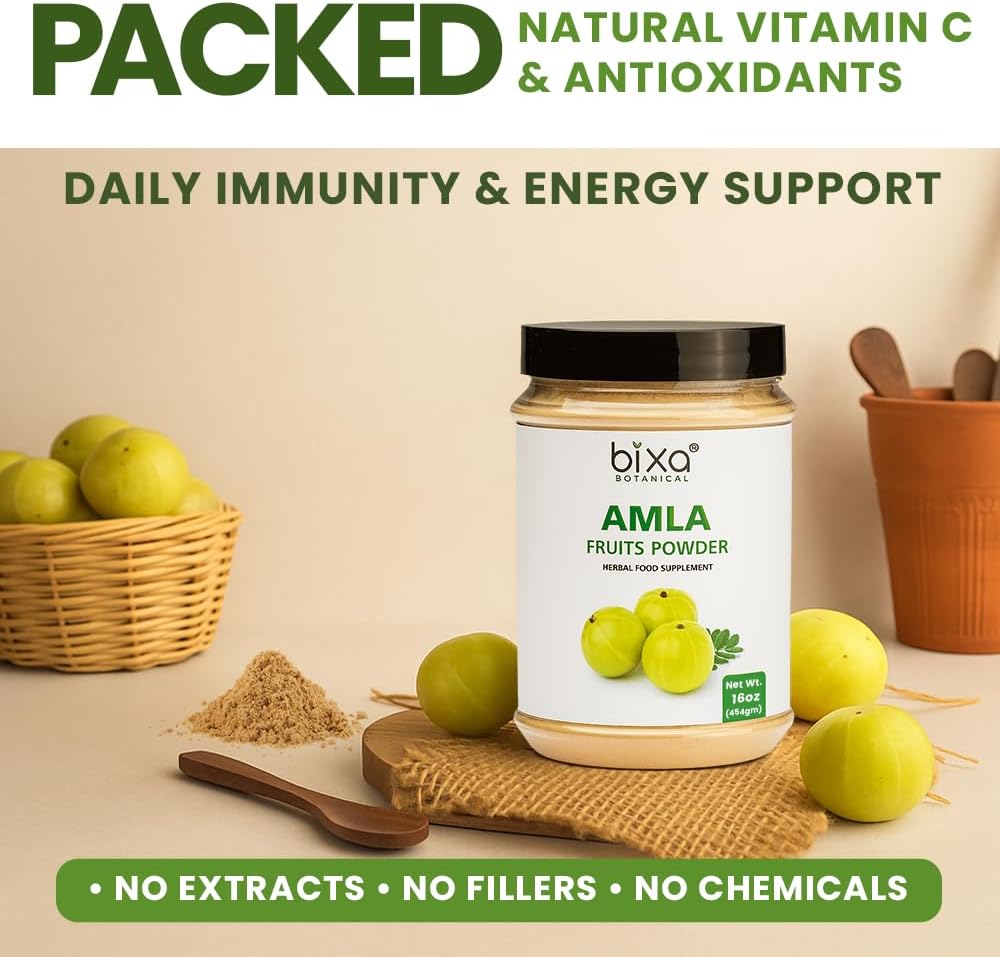 bixa BOTANICAL Amla Powder (Emblica officinalis),1 Pound (16 Oz) | Herbal Supplement Antioxidant & Immunity Booster