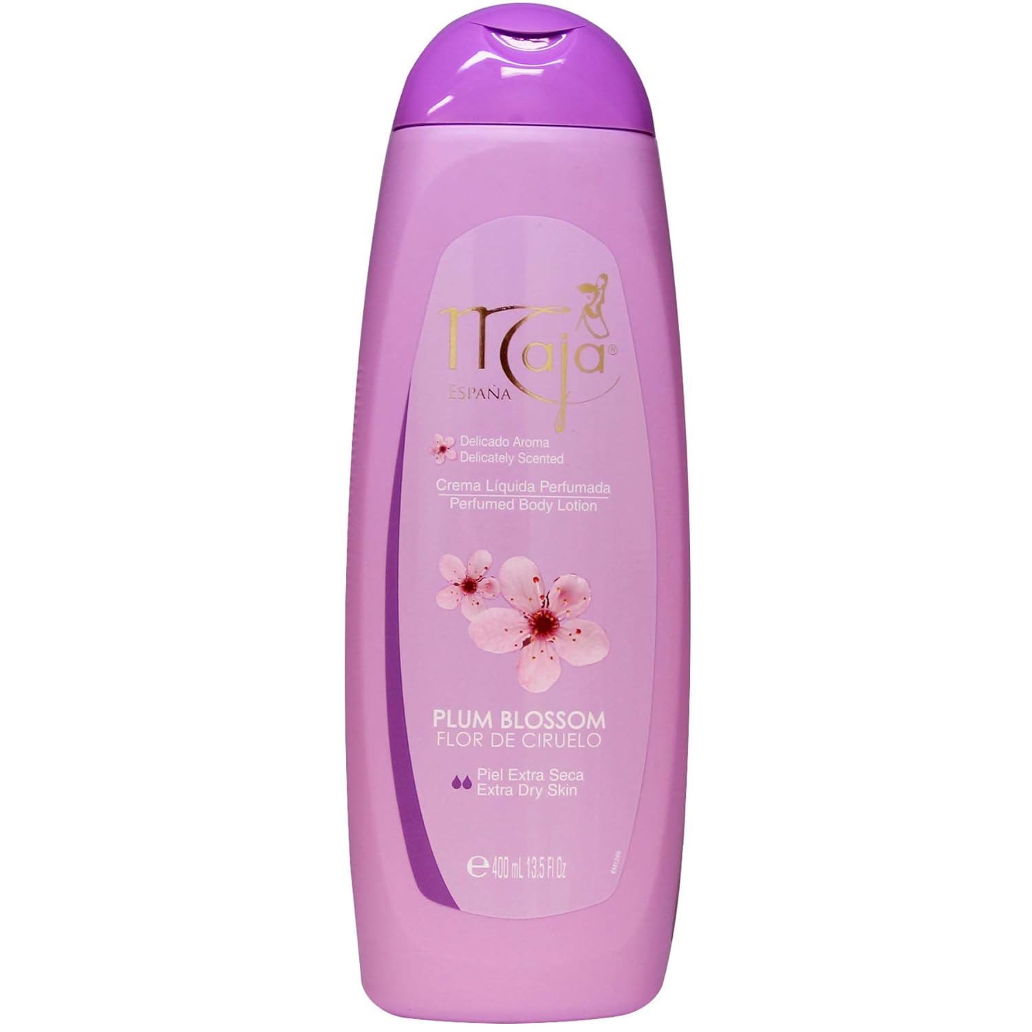 Maja Plum Blossom Body Lotion, Perfumed Body Lotion with Almond Oil and Vitamin E for Dry Skin, Keeping your Skin Hydrated, Floral and Fruity Fragrance, 2-Pack of 13.5 FL Oz each, 2 Bottles