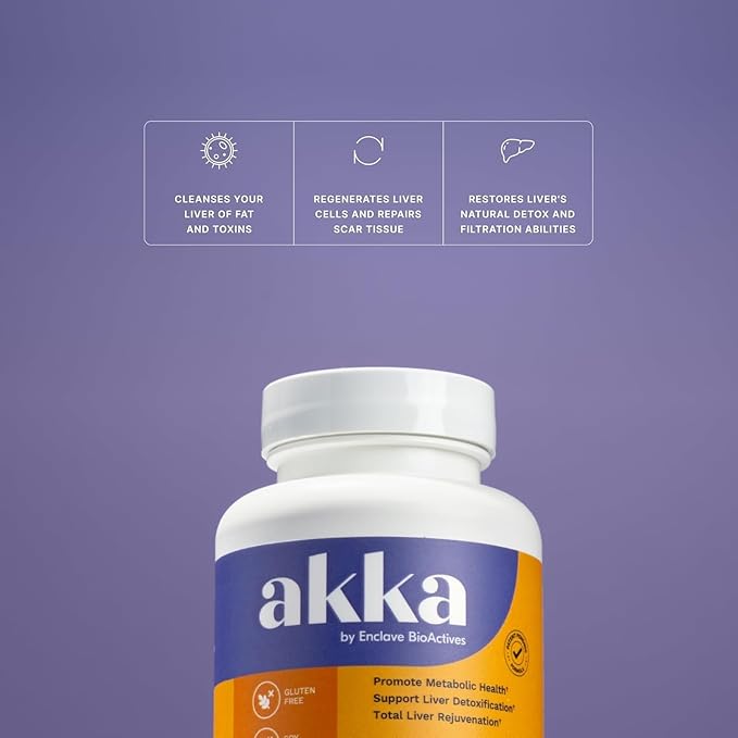 AKKA 4 Pack Premium Liver Cleanse Detox & Repair Superbiotic - Supports Liver Health & Function, Boosts Energy, Digestion & Metabolism with Bioavailable Pasteurized Akkermansia, Non-GMO, Gluten-Free