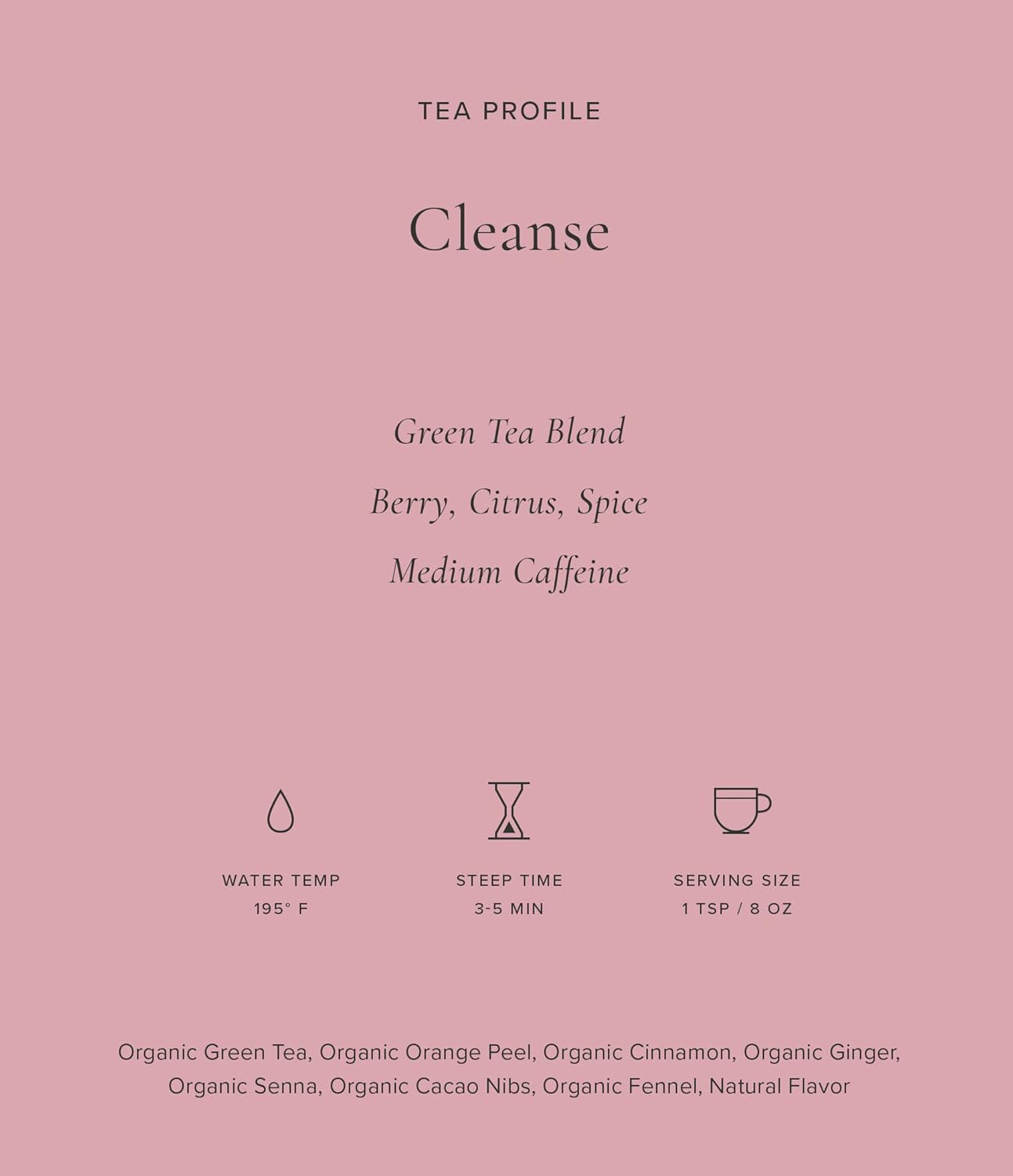 Art of Tea | Cleanse 3.5oz (Green Tea, Ginger, and Pomegranate Tea) | Wellness Loose Leaf Artisan Tea