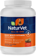 NaturVet All-in-One Dog Supplement - for Joint Support, Digestion, Skin, Coat Care – Dog Multivitamins with Minerals, Omega-3, 6, 9 – Wheat-Free Vitamins for Dogs – 240 Soft Chews