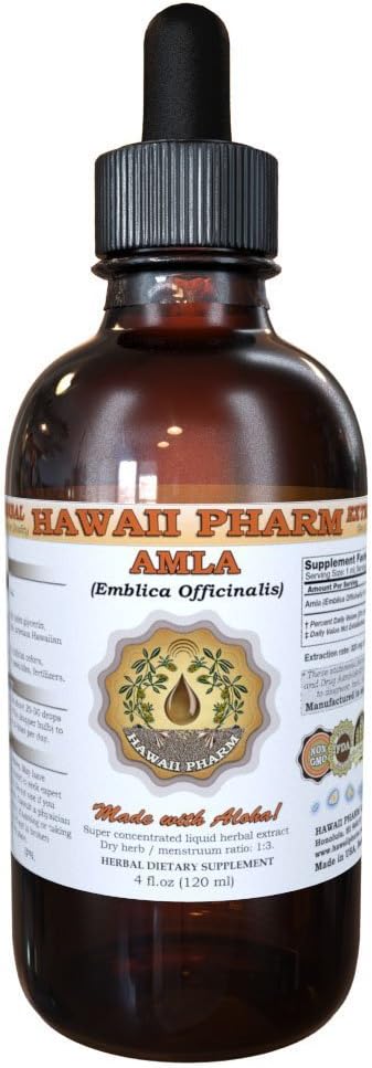 Amla Liquid Extract, Organic Amla (Emblica Officinalis) Tincture 4 oz