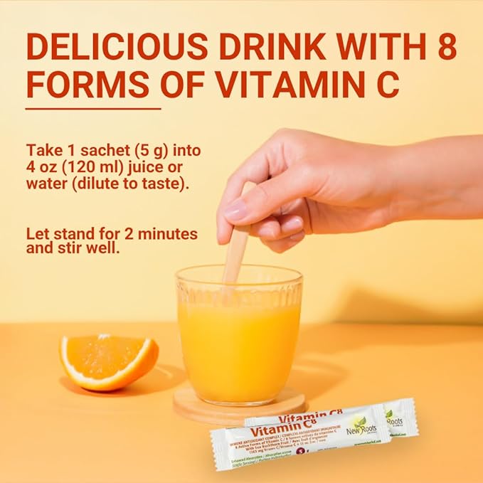 Vitamin C8 Powder Immune Support (30 Sachets) Delicious drink with 8 Different Forms of Vitamin C, Electrolytes, Bioflavonoids & Green Tea for Maximum Absorption & Antioxidant Defense
