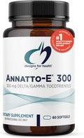 Designs for Health Annatto-E 300mg Tocotrienols Vitamin E - Delta + Gamma Tocotrienols to Support Heart Health, Eye Health, Healthy Aging - DeltaGold Antioxidants Supplement (60 Vitamin E Softgels)