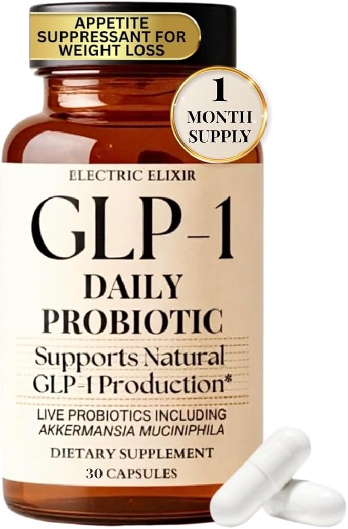 GLP-1 Daily Probiotic - Reduce Hunger & Cravings, Support Fat Loss & Weight Management, Naturally Boost GLP1 Production, Appetite Control Supplement for Men & Women, Vegan & Gluten Free (30 Capsules)