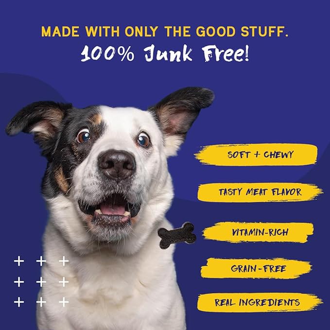 PupGrade Daily Multivitamin for Dogs - All-in-One Supplement for Digestive, Immune, Skin and Coat Health - Probiotic Enzymes, Omega Fish Oil, Vitamins A, C, D & E – 90 Soft Chews