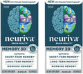 NEURIVA Memory 3D Brain Supplement - Nootropic Capsules for Memory, Focus & Cognitive Function - Short Term, Long Term, & Working Memory Support - 50ct - Pack of 2