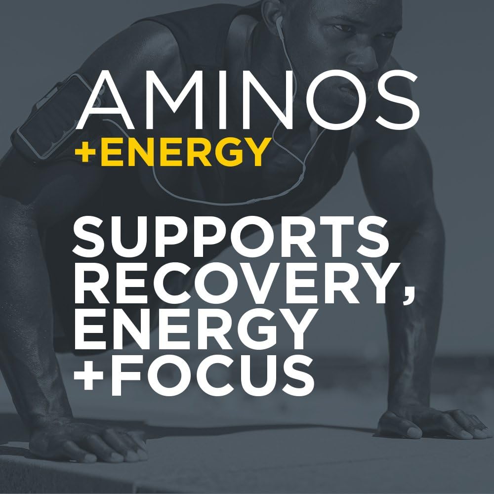 Purbolics Aminos + Energy | Supports Recovery, Energy & Focus | 95mg of Caffeine, 0 Sugar & 60 Servings (The Grape Gatsby)