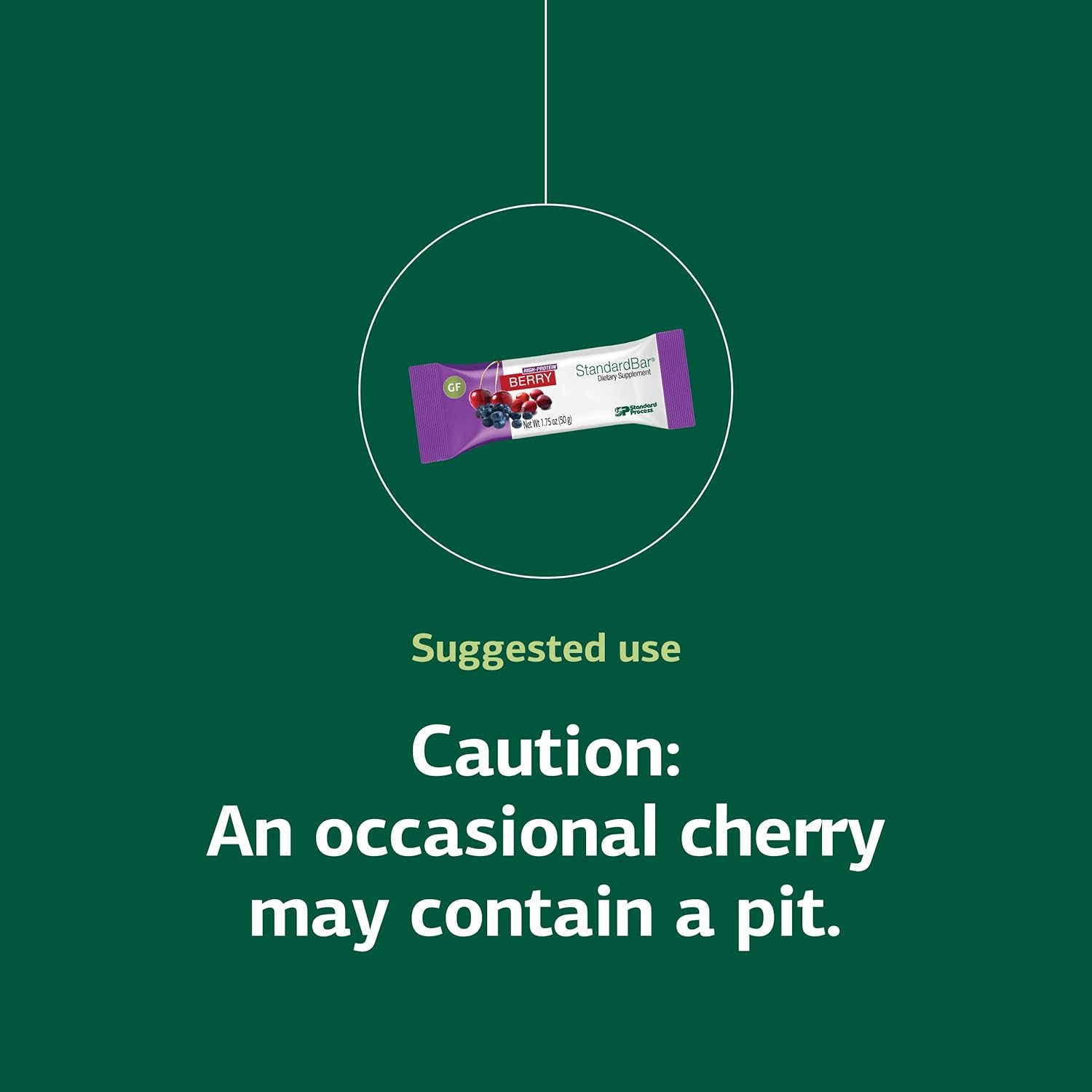 Standard Process StandardBar - Gluten-Free & Vegetarian Protein Bar - Whole Food-Based Bar with Blueberries, Cranberries & Cherries - Offers 10 g of Protein - Berry, 18 Bars