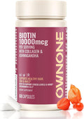 Biotin 10000mcg,Supports Healthy Hair, Skin and Nails Vitamins Supplement,Helps Balance Stress Levels and Mood,60 Capsules