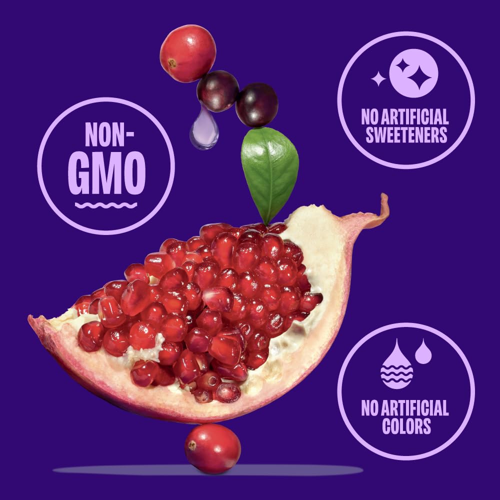 Revl Fruits™ 100% Juice, No Added Sugar, Cranberry Pomegranate Acai, Berry Wild, 32 fl oz. Carton (Pack of 6)