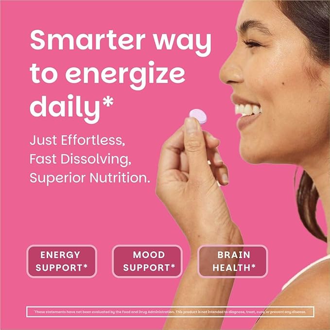 EZ Melts Dissolvable B12 2,500 mcg - Vitamin B12 for Energy & Immune Support - Non-GMO, Vegan & Gluten-Free - Red Cherry - 180 Sublingual Tablets (180 Servings)