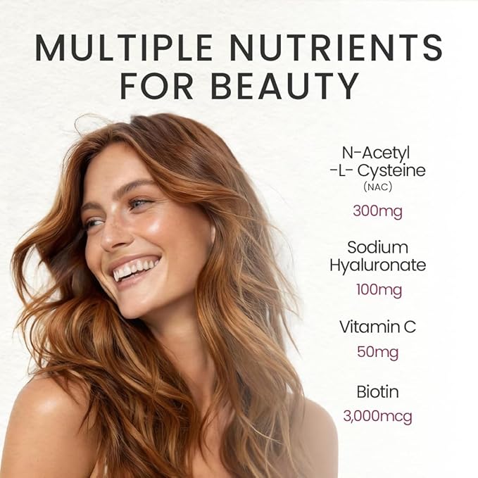 Women's Skin & Beauty Complex, Skin Brightening, Hair, Skin & Nails Health, Cellular Health, Antioxidant Support, Vegan, Non-GMO, Made in USA, 90 Servings