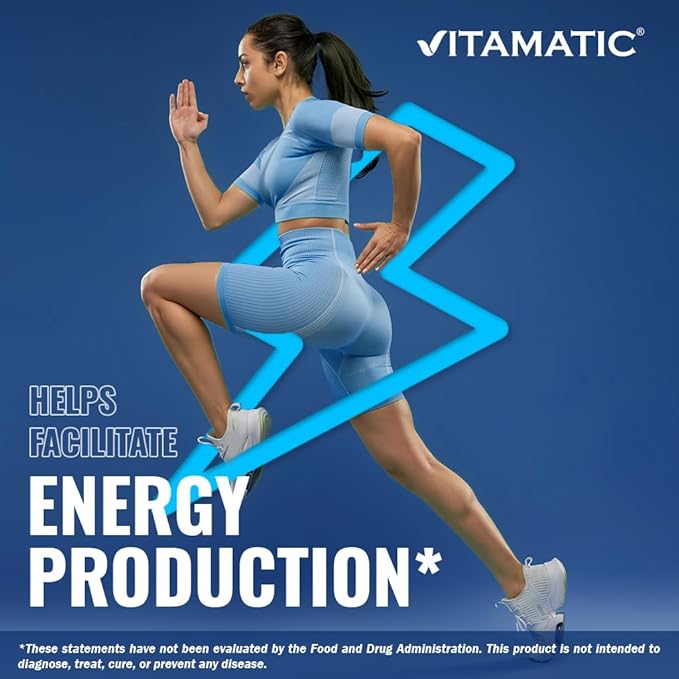 Vitamatic Vitamin B12 1000 mcg Fast Dissolve – 365 Tablets per Bottle - 3 Bottles – Natural Berry Flavor – Supports Energy Metabolism & Nervous System Health