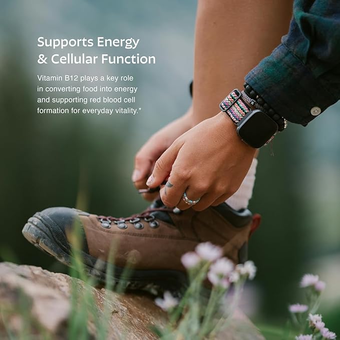 Earth's Splendor Vitamin B12 Methylcobalamin, Energy Support, Metabolism Support, 1000mcg Tablets, 200 Tablets