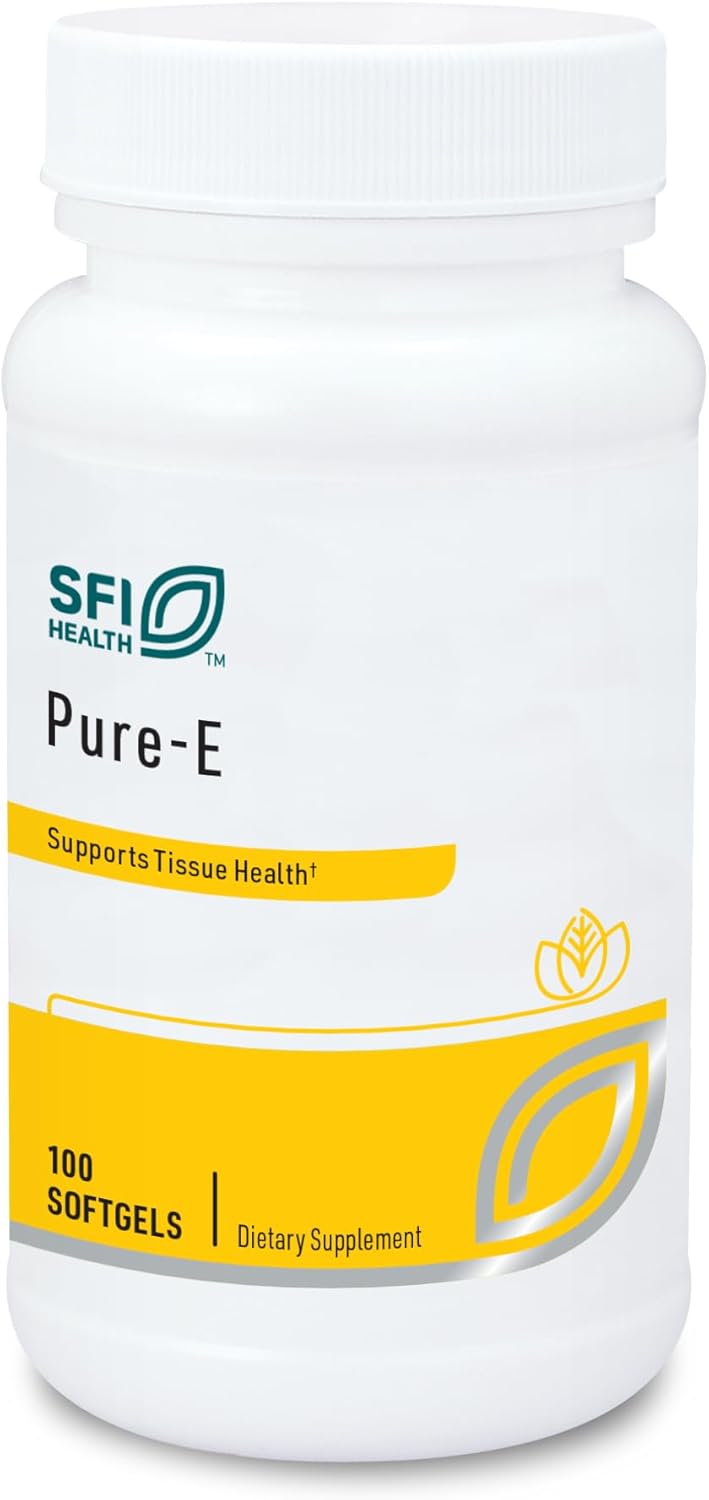Klaire Labs SFI Health Pure-E - Natural D-Alpha & Mixed Tocopherols High in Gamma Tocopherol (100 Softgels)
