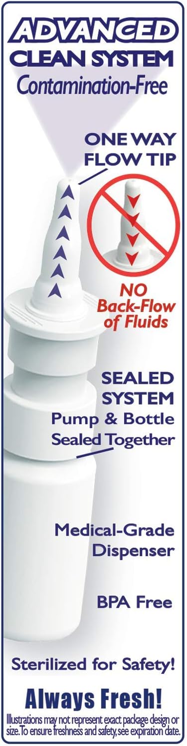 Pressureze All Natural Preservative-Free Sterile Nasal Spray for Children - Fast Relief Nasal Spray - for Sinus Allergies & Congestion |130 Sprays, 18 ml (Pack of 3)