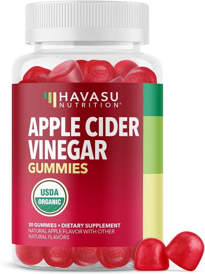Apple Cider Vinegar Gummies - Organic ACV Vitamins for Digestive Health, Metabolism & Gut Support - 30 Count - Vegan, Non-GMO, Gluten-Free - Delicious Flavor & No Harsh Taste - 15 Day Supply