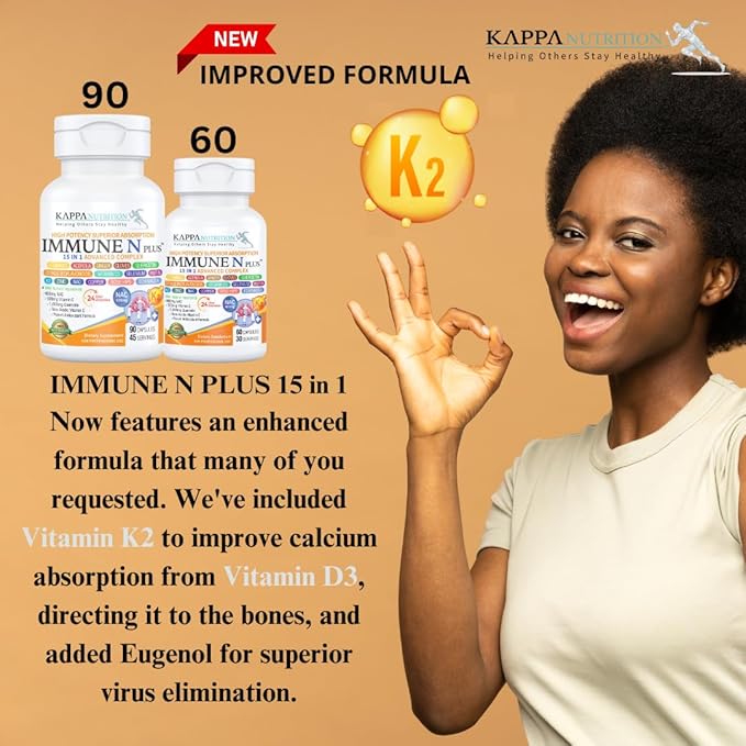 (90 Capsules), NAC 600mg, Quercetin 1,000mg, Vitamin C 500mg, Zinc 50mg, Vitamin D3 5,000iu, Selenium, Copper, Acerola, Ginger, Rutin, Citrus Bioflavonoids, Rose Hips, Echinacea, Immune N Plus 15 in 1