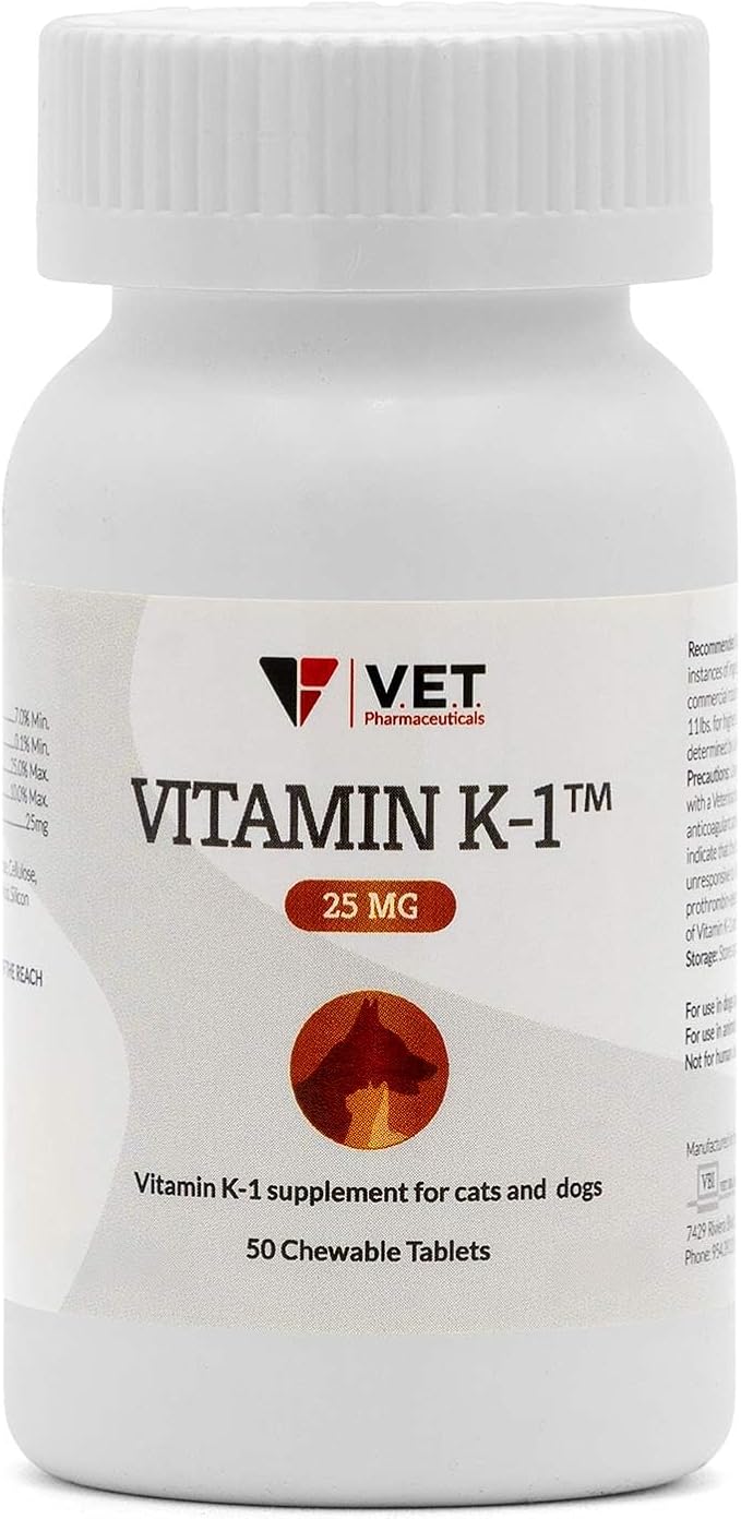 Vitamin K1 Chewable Tablets, 25mg, 50ct