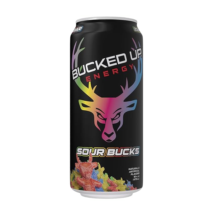 Bucked Up Energy Drink 300mg (Sour Bucks) (12 CT)