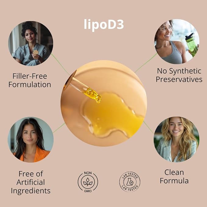 xrim LipoD3 Complex – Liposomal Vitamin D3 5000 IU + K2, Selenium & CoQ10 | High Absorption Liquid Supplement – 30 Servings (2oz)