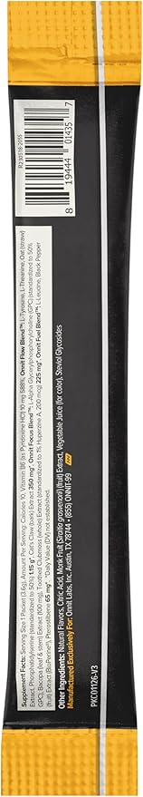 ONNIT Alpha Brain Instant Cognitive Support Drink Mix, Nootropic Supplement for Focus, Memory and Clarity, Peach Flavor, 0.13 oz Packets, 30 Count