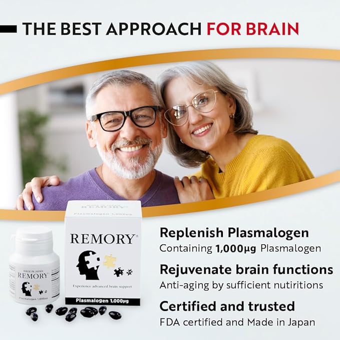 REMORY Plasmalogen Sea Squirt Supplement - Brain Health Supplement - 30 Days Supply