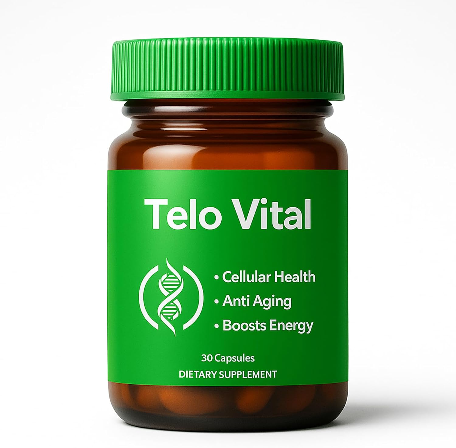 Telo Vital Supplements - Anti Aging & Promotes Cellular Health, Vegan, Sugar-Free with Organic Turmeric Root, Pomegranate & Baical Skullcap Root Extract - 30 Capsules
