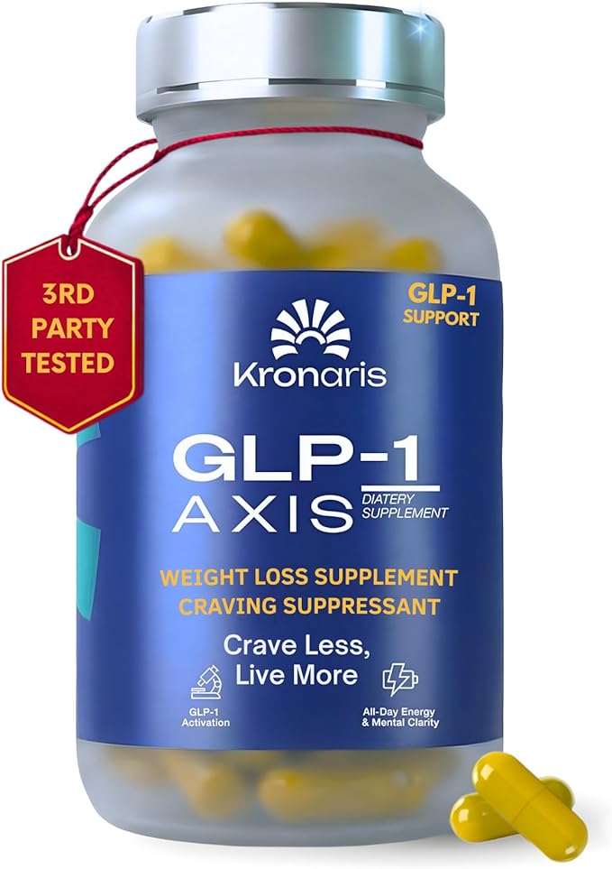 GLP-1 Supplement for Weight Loss & Appetite Suppressant for Women and Men, 8-in-1 Formula with Berberine and Green Tea Extract, Metabolism Support for Weight Management and Daily Energy Focus, 90 Caps