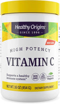 Healthy Origins Vitamin C Powder 1,000 mg (Non-GMO Tested, High Potency, Immune Support, Vegan) 16 Oz