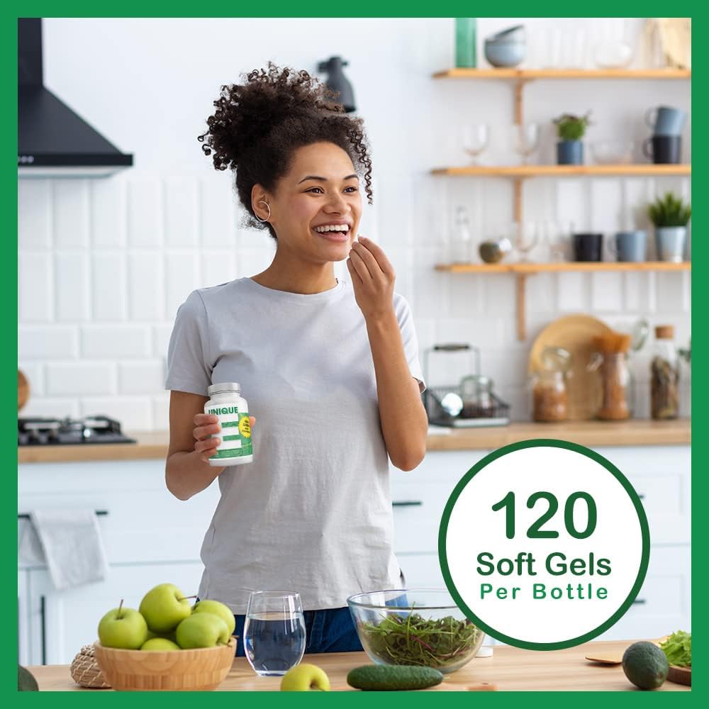 UNIQUE E A.C. Grace Company Mixed Tocopherols 120 Soft Gels, Supports Healthy Brain Function, General Health, and Aging Support, All-Natural Vitamin E and Kosher